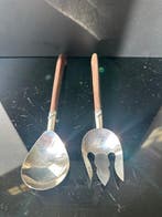 Couverts de service à salade (2) - Argent 925 - 1960-1970 -, Antiquités & Art
