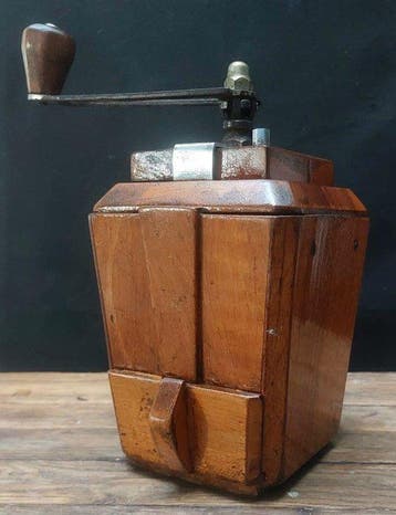 Moulin à café - Bois, Acier - Moulin à café ancien