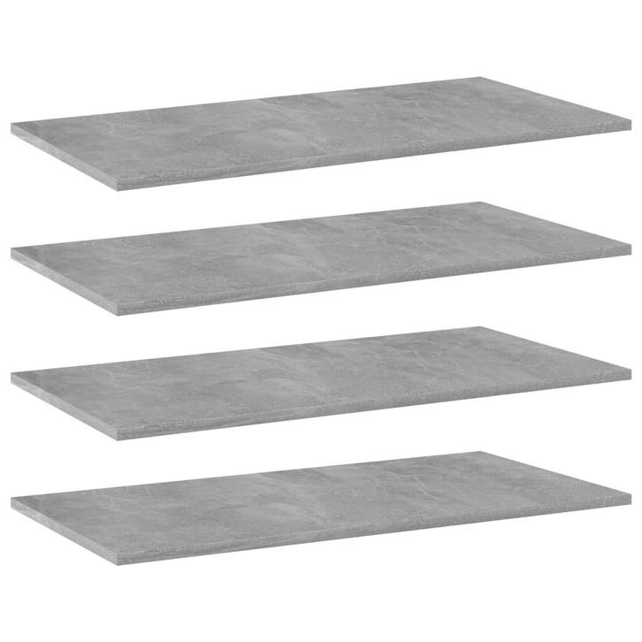 vidaXL Wandschappen 4 st 80x40x1,5 cm bewerkt hout, Maison & Meubles, Accessoires pour la Maison | Étagères murales & Rayons de bibliothèque