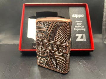 Zippo - * RARE * COFFRET ZIPPO ANTIQUE COPPER - ARMOR 360°