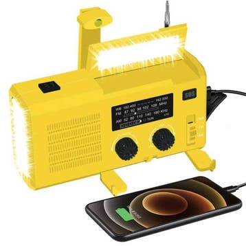 4000mAh Radio Powerbank op Zonne-energie met Dynamo -, Verzenden, Nieuw, WAYHOOM