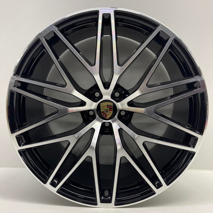 Porsche Macan III ORIGINELE 21 RS Spyder zwart/alu + banden, Autos : Pièces & Accessoires, Pneus & Jantes, Enlèvement