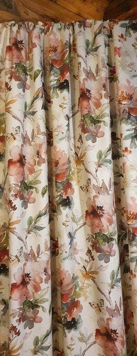 Exclusieve Art Nouveau-stof met kolibrie - 300x280 cm -, Antiek en Kunst
