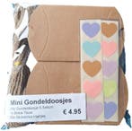 Set met 20 mini Gondeldoosje, stickers en touw neon, Ophalen of Verzenden