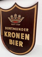 Vintage houten bierbord – Dortmunder Kronen Bier (Seit 1729)