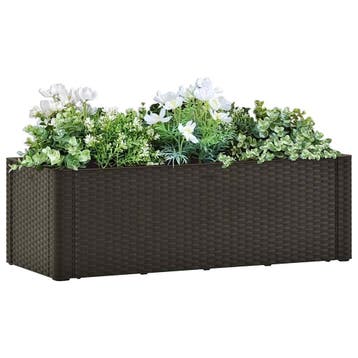 vidaXL Plantenbak hoog met zelfbewateringssysteem 100x43x33, Verzenden, Nieuw