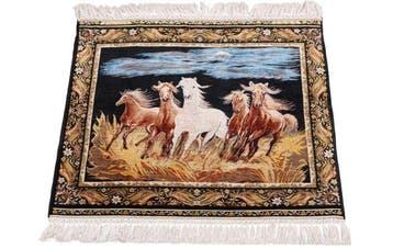 Silk Hereke Khan-Khali Carpet with 12/12 1,44Mio. Knots/m² -, Nieuw