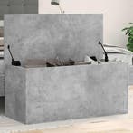 vidaXL Opbergbox 100x42x46 cm bewerkt hout betongrijs, Verzenden