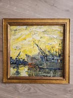 Juul Decort (1918 - 1999 ) - Impressionistisch havenzicht, Antiek en Kunst