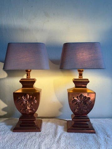 Lampe de table (2) - Textile, Antiquités & Art