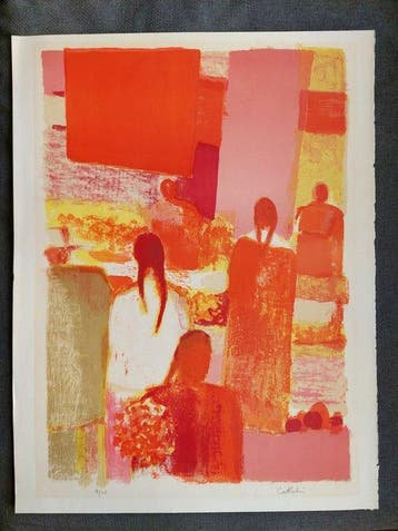 Bernard Cathelin (1919–2004) - Marché mexicain de Toluca