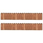 vidaXL Gazonranden 2 st 120 cm geïmpregneerd grenenhout, Tuin en Terras, Verzenden, Nieuw