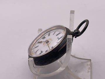 Cilindro . Argento . Mercato Uk . Quadrante decorato . -