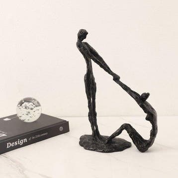 sculptuur, “Reaching Hands” - 29 cm - Metaal