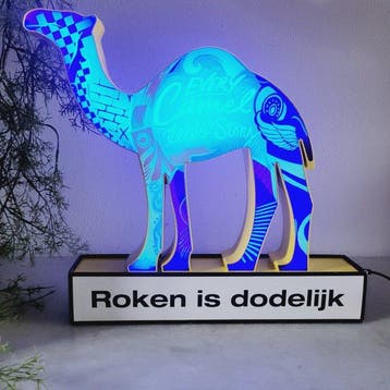 Dubbelzijdige Camel Sigaretten Reclame, 1980 - Reclamebord -