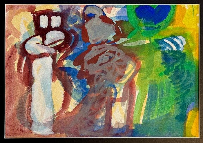 Marcus de Vestele (1941-2024) - Composition Cobra à la, Antiek en Kunst, Kunst | Schilderijen | Modern