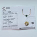Halsketting - 18 karaat Geel goud - 0.61ct. tw. Smaragd -, Nieuw