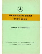 1958 MERCEDES BENZ 190 D INSTRUCTIEBOEKJE FRANS, Auto diversen, Handleidingen en Instructieboekjes