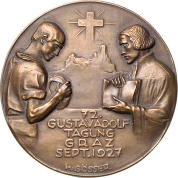 Einseitige brons medaille 1927 medaille Graz, Verzenden