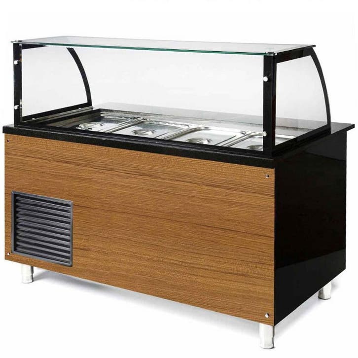 Saladebar / gekoelde vitrine 200 cm | LED | Graniet | Horeca, Articles professionnels, Horeca | Équipement de cuisine