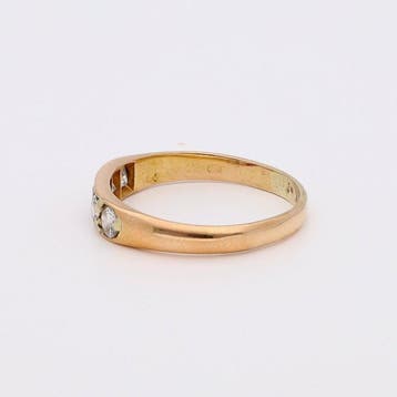 Ring - 18 karaat Geel goud Robijn - Diamant, Nieuw
