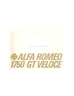 1969 ALFA ROMEO GT 1750 VELOCE BROCHURE NEDERLANDS, Livres, Ophalen of Verzenden