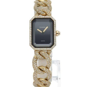 Chanel - Premiere L watch with diamond bezel and bracelet,