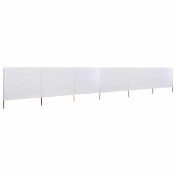 vidaXL Windscherm 6-panelen 800x80 cm stof wit, Tuin en Terras, Verzenden, Nieuw