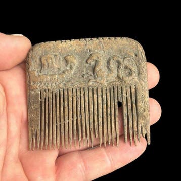 Oud-Romeins, Keizerrijk Been Zeer zeldzame kam - Very rare