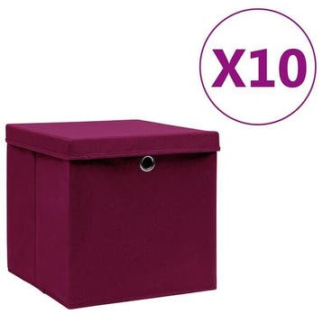 10 boites rangement rouge - Seconde chance ecoresponsable, Verzenden