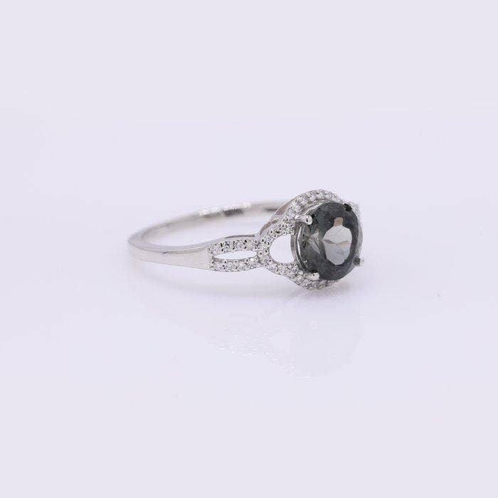 Zonder minimumprijs - Ring Platina - 1.54ct. tw. Toermalijn, Handtassen en Accessoires, Ringen