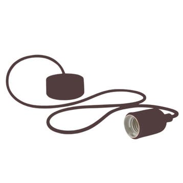 Kufaa siliconen pendel E27 230V bruin textiel kabel, Ophalen of Verzenden