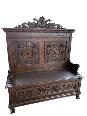 Settle (zitbank met hoge leuning) - Hout - bank met