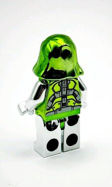Lego Minifiguur - Lego Chrome Argent Vert Sith Guerrier /