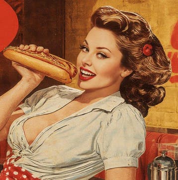 Kleury.art - 1950s Advertisments: Hot Dog Heaven” by