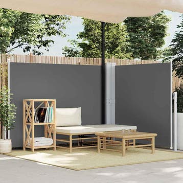 vidaXL Windscherm uittrekbaar 140x600 cm antraciet, Verzenden