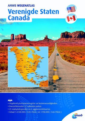 Verenigde Staten/ Canada / ANWB Wegenatlas 9789018043834, Verzenden, Gelezen, ANWB