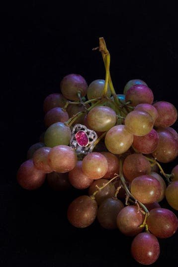 Ring - 18 karaat Roségoud - 2.71ct. tw. Robijn - Diamant -