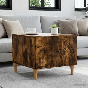 vidaXL Salontafel met lade Gerookt eiken 49 x 50 x 40 cm, Verzenden, Nieuw