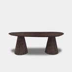 Tafel organisch eikenhout  Set Kegelpoot  250x110, Huis en Inrichting, Tafels | Eettafels, Nieuw