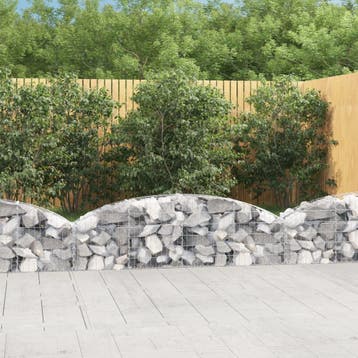vidaXL Schanskorf gewelfd 200x30x40/60 cm gegalvaniseerd, Verzenden