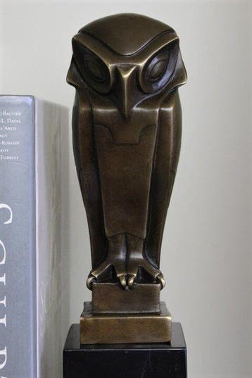 after Johan Coenraad Altorf - sculptuur, Owl - 2,8 kg - 33