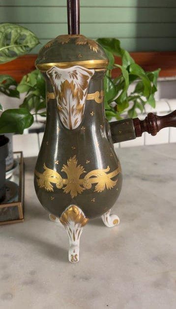 Camille Le Tallec - Pot à chocolat - Porcelaine, Antiquités & Art