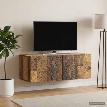 vidaXL Wandmontage TV-kast 59,5 x 31 cm Oud hout Bewerkt, Verzenden, Nieuw