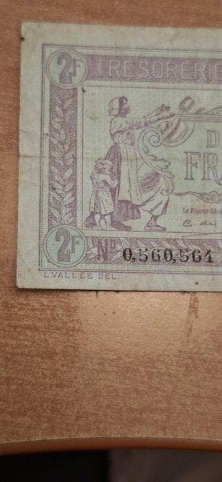 Frankrijk. - 2 Francs - 1917 - Fayette VF 05-02 (Zonder, Postzegels en Munten