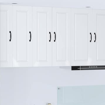 vidaXL Wandkast PORTO 2 st Hoogglans wit Bewerkt hout, Verzenden, Nieuw