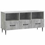 vidaXL TV Kast met lade Betongrijs 102 x 34,5 x 50 cm, Huis en Inrichting, Verzenden, Nieuw