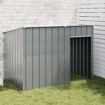 vidaXL Hondenhok met dak 153x91x110 cm staal, Verzenden, Nieuw