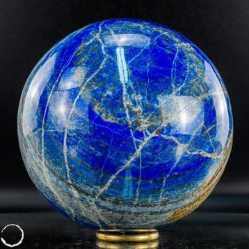 Natuurlijk koninklijk blauw lapis lazuli en pyriet Bol-