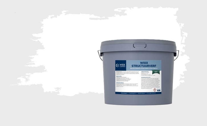 Wixx Structuurverf Mat - 10L Wit 10L, Doe-het-zelf en Bouw, Verf, Beits en Lak, Wit, Nieuw, Verzenden